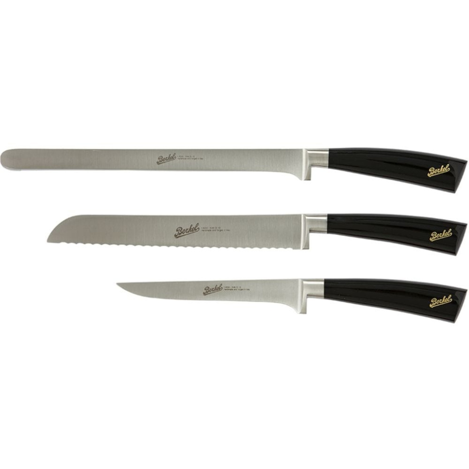 Skin-Set dreiteilig, Elegance Glossy Black - Berkel in der Gruppe Kochen / Küchenmesser / Messersets bei The Kitchen Lab (1870-23987)