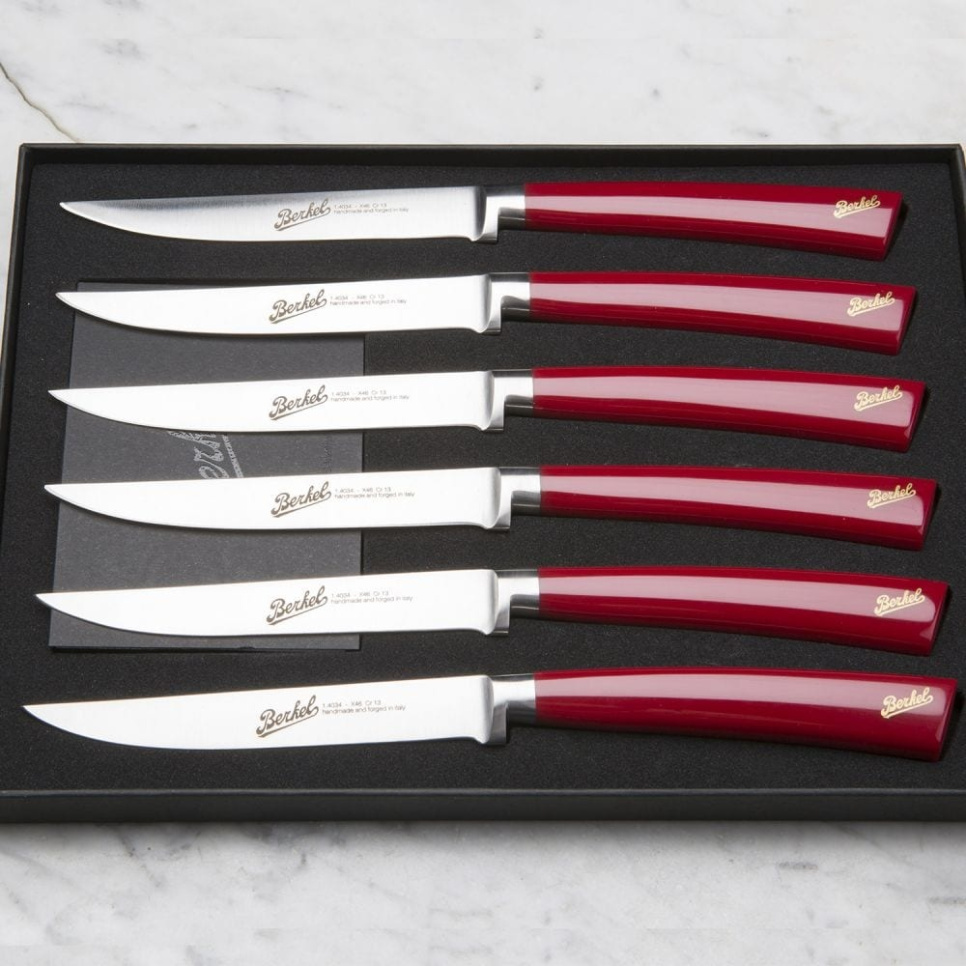 Steakmesser, 6er-Pack, Elegance Red - Berkel