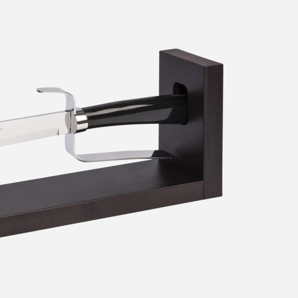 Champagnersäbel mit Holzständer, 52 cm, Elegance Black Buffalo Horn - Berkel