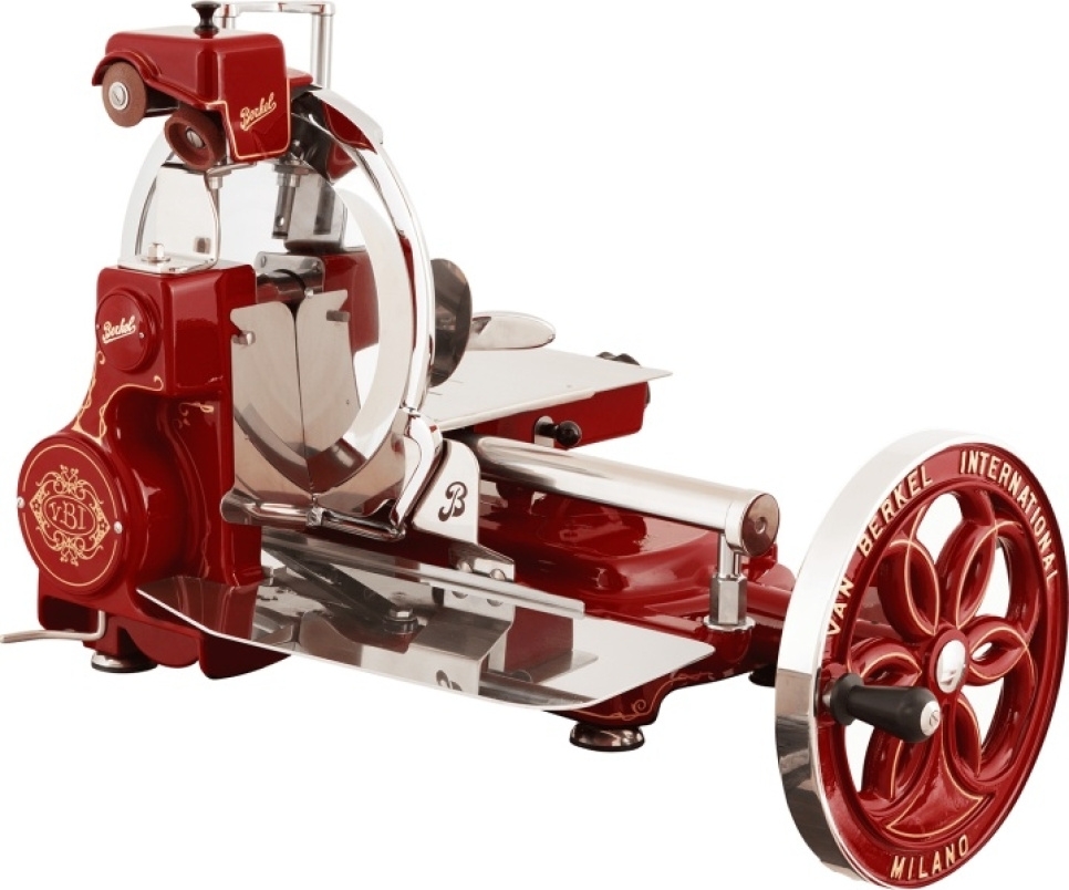 Aufschnittmaschine, Volano B114, mit Dekor - Berkel in der Gruppe Küchengeräte / Schneiden & Schleifen / Schneidemaschinen bei The Kitchen Lab (1870-24222)