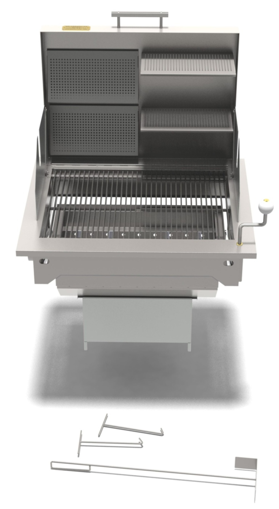 Holzkohlegrill, Edelstahl - Mälarö Barbecue