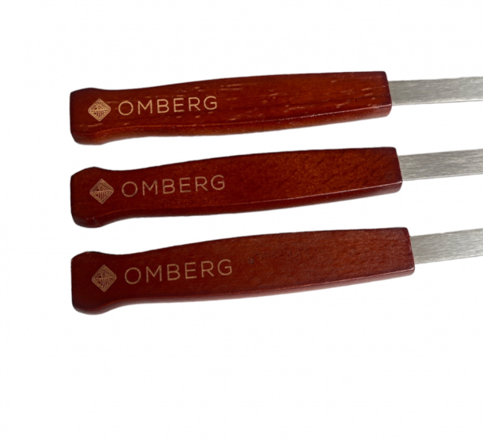 Breite Grillspieße mit Holzgriff, 60 cm, 6er-Pack – Omberg