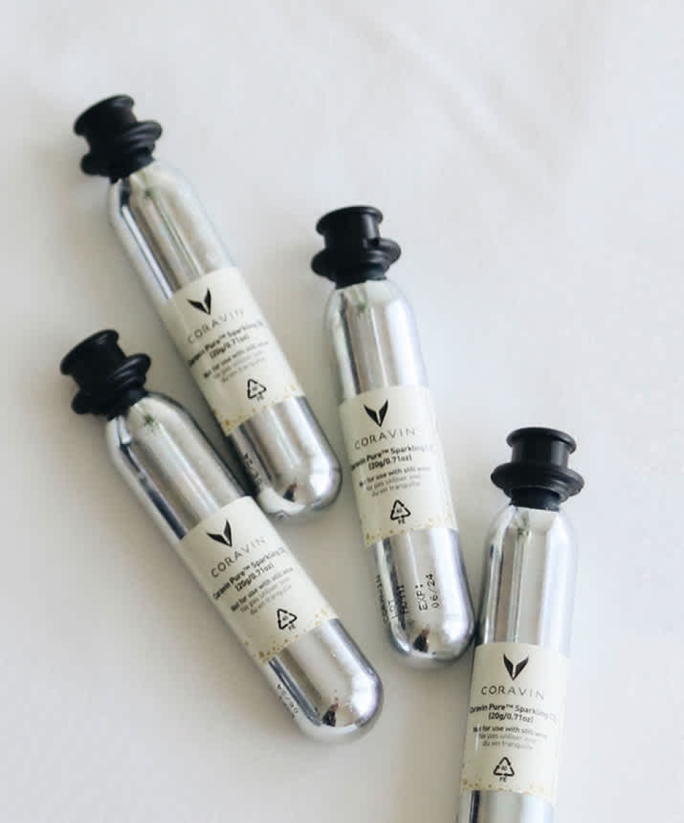 Gaskartusche (Kapseln), 6er-Pack, Reines sprudelndes CO2 - Coravin