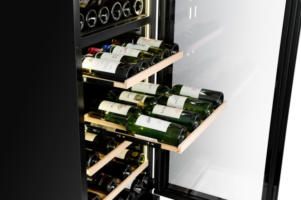 Weinkühlschrank Designline 180, Zwei Zonen, Schwarz - Vigneron