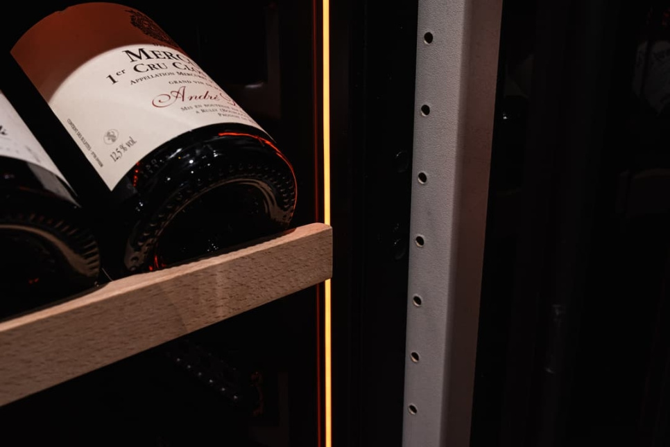 Weinkühlschrank Designline 60, Zwei Zonen, Schwarz - Vigneron