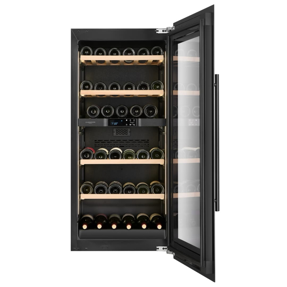 Weinkühlschrank Kitchen Built-in 130, Zwei Zonen, Schwarz - Vigneron