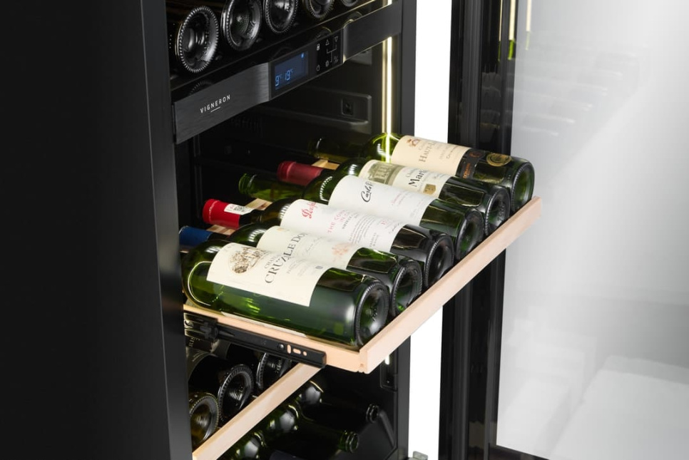 Weinkühlschrank Kitchen Built-in 130, Zwei Zonen, Schwarz - Vigneron