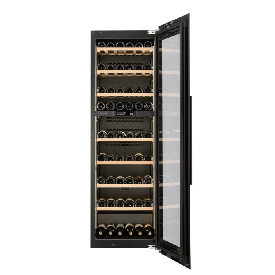 Weinkühlschrank Kitchen Built-in 180, Zwei Zonen, Schwarz - Vigneron