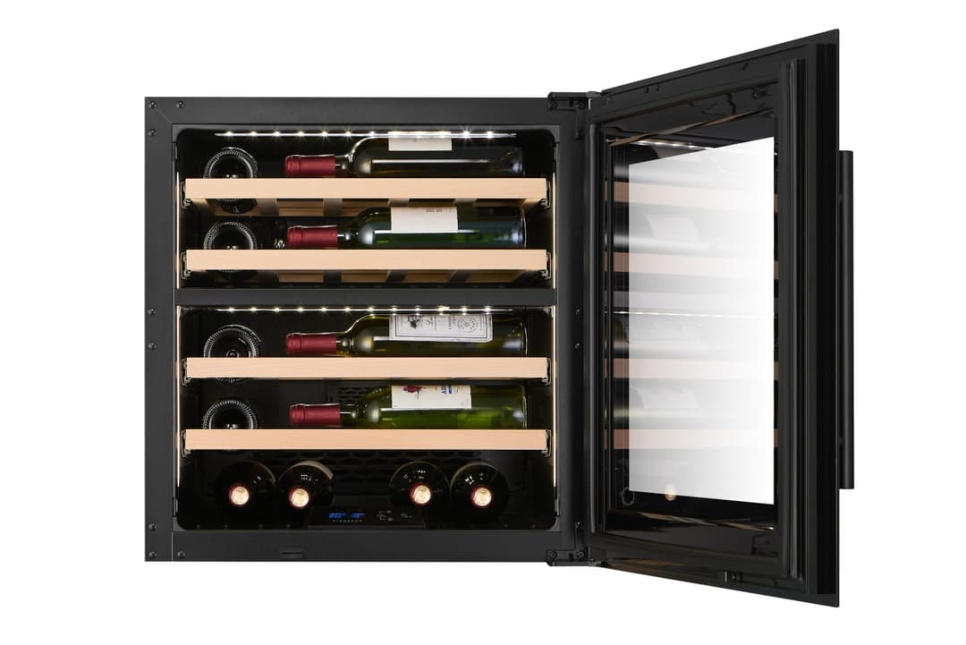 Weinkühlschrank Kitchen Built-in 60, Zwei Zonen, Schwarz - Vigneron