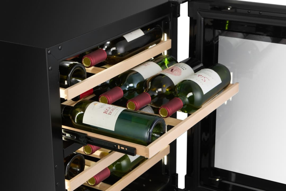 Weinkühlschrank Kitchen Built-in 60, Zwei Zonen, Schwarz - Vigneron