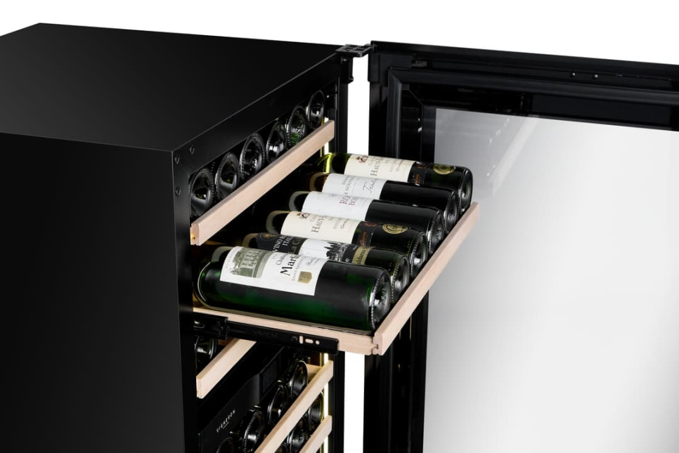 Weinkühlschrank Kitchen Built-in 90, Zwei Zonen, Schwarz - Vigneron