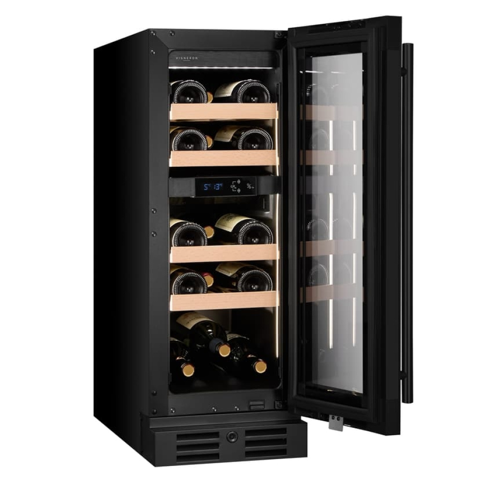 Weinkühlschrank Kitchen Collection 30, Zwei Zonen, Schwarz - Vigneron