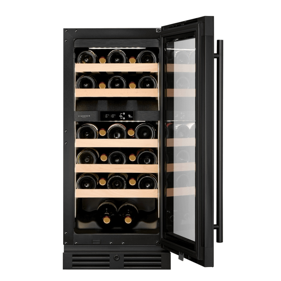 Weinkühlschrank Kitchen Collection 40, Zwei Zonen, Schwarz - Vigneron