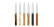 Steak knife 9.47, mixed wood, 6-pack - Perceval