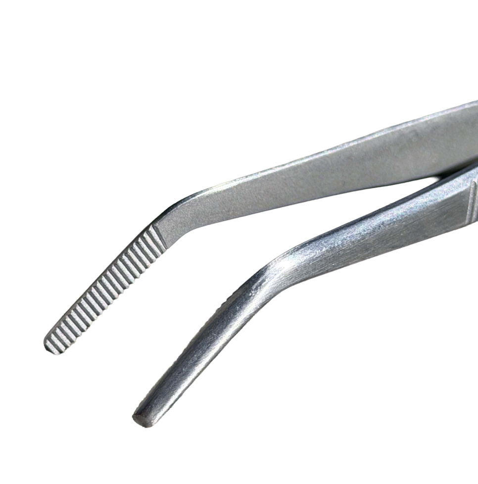 Pinzette, abgewinkelt, 14 cm, Silber - The Kitchen Lab