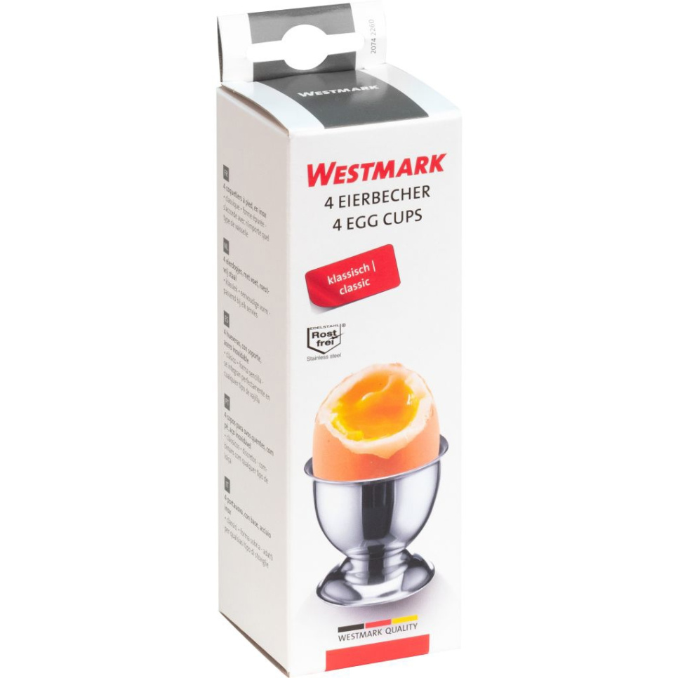Edelstahl-Eierbecher, 4er-Pack - Westmark