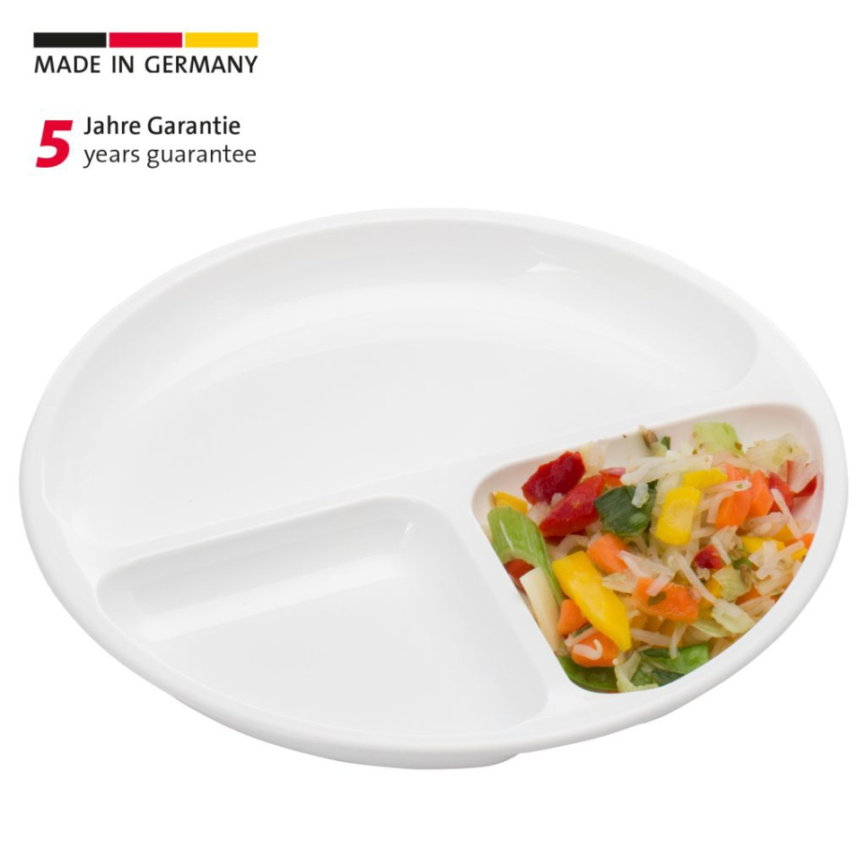 Teller aus Kunststoff mit drei Fächern, 25 cm - Westmark