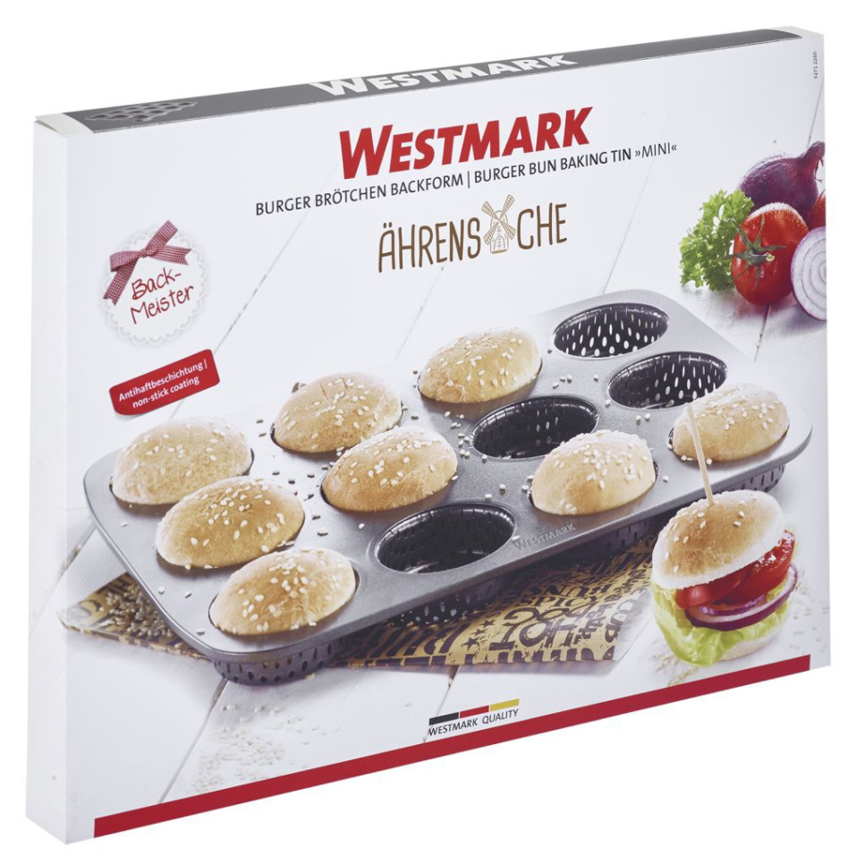 Gelochte Backform für Mini-Hamburgerbrötchen, antihaftbeschichtet - Westmark