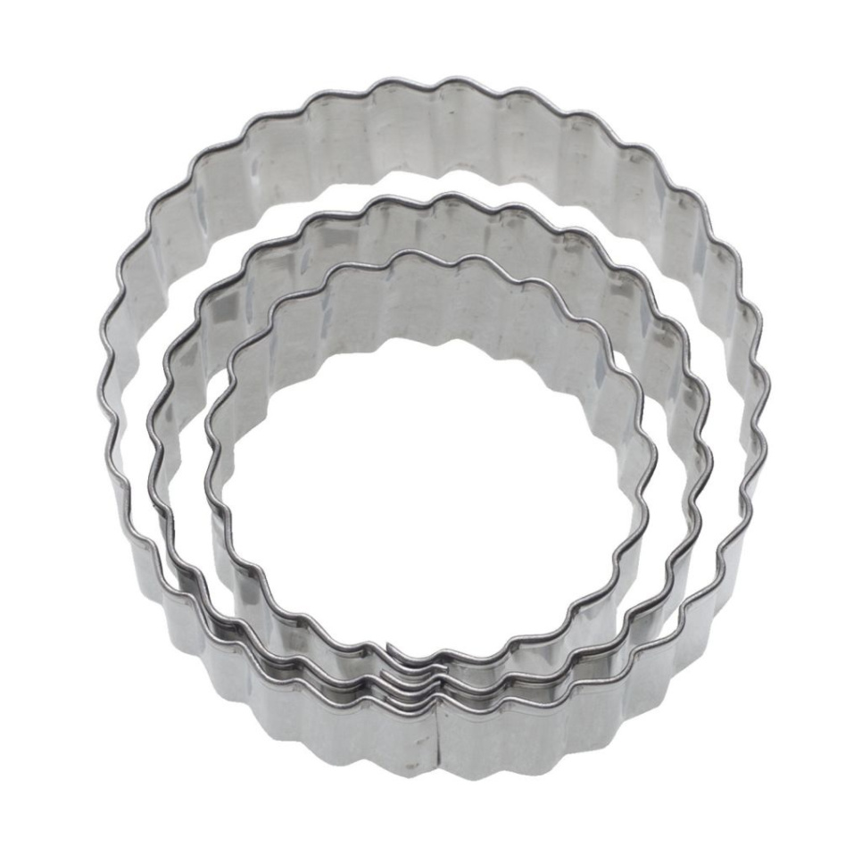 Lebkuchenform, Rund gewellt, 4, 5 und 6 cm, 3er-Pack - Westmark in der Gruppe Backen / Backutensilien / Ausstecher & Stanzringe bei The Kitchen Lab (2190-32193)