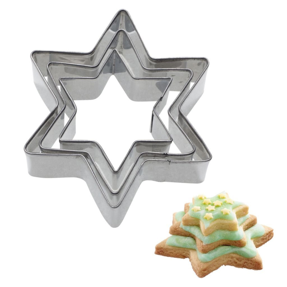 Lebkuchenform, Stern, 4, 5 und 6 cm, 3er-Pack - Westmark