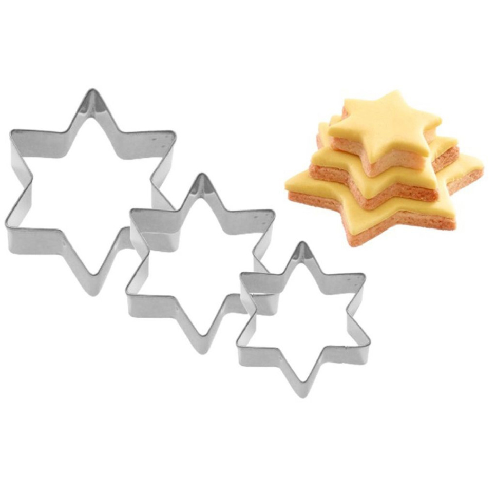 Lebkuchenform, Stern, 4, 5 und 6 cm, 3er-Pack - Westmark
