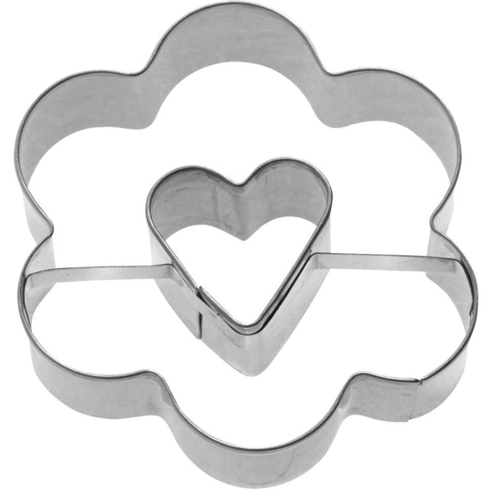 Lebkuchenform, Blume mit Herz, 6,5 cm - Westmark in der Gruppe Backen / Backutensilien / Ausstecher & Stanzringe bei The Kitchen Lab (2190-32213)