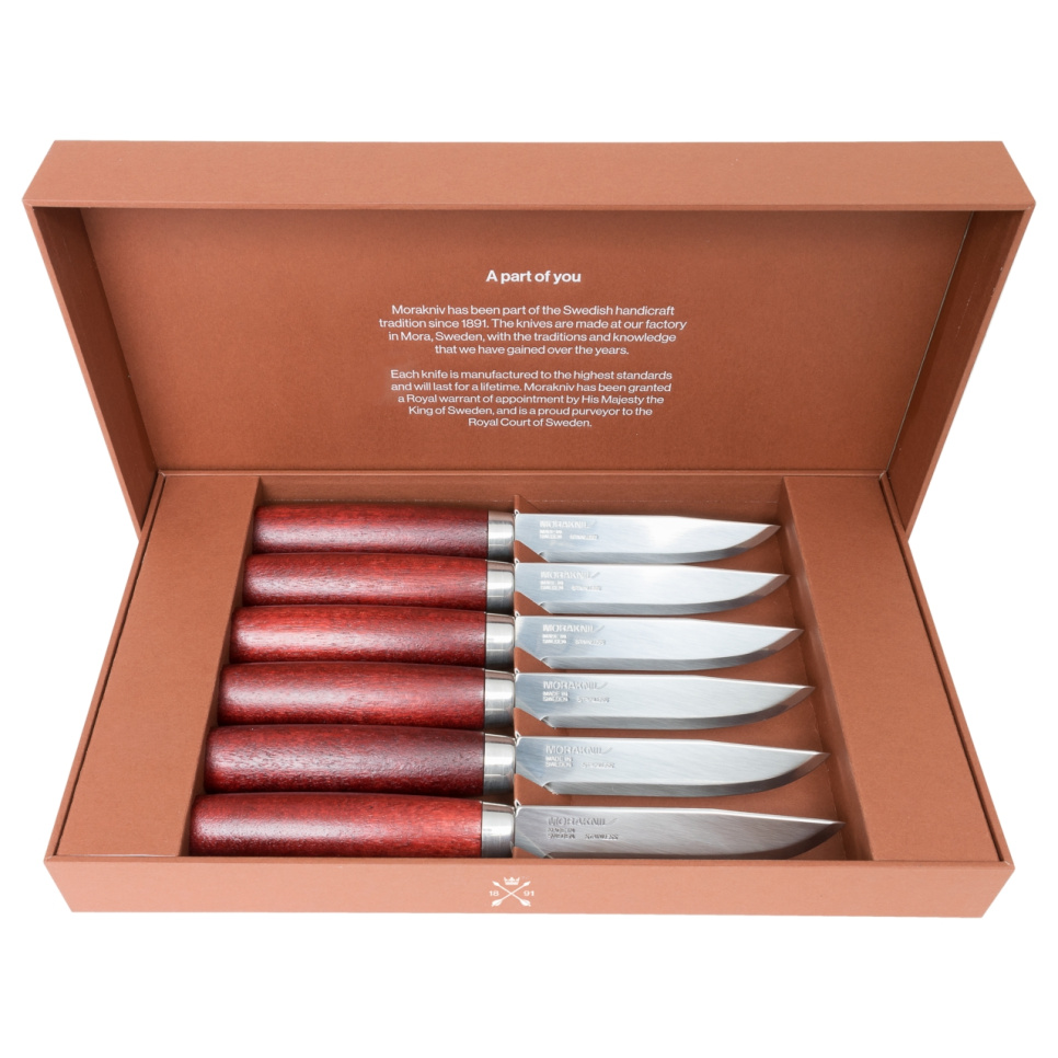 Steakmesser im Geschenkkarton, 6 Stück, Classic - Morakniv