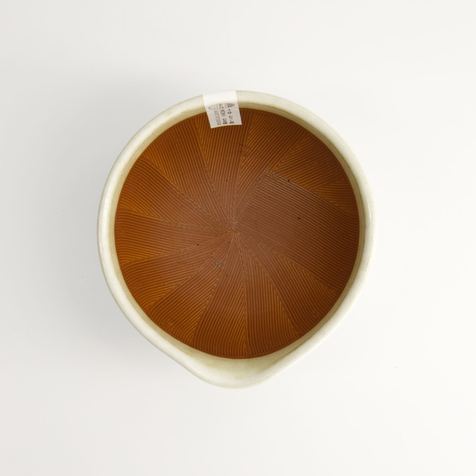 Japanischer Mörser, Suribachi, Weiß 15,5 cm