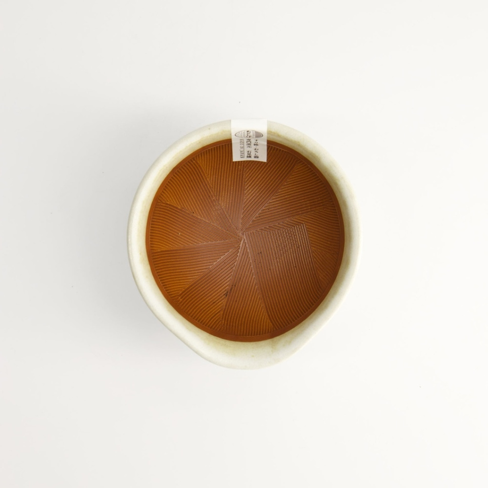 Japanischer Mörser, Suribachi, Weiß 12 cm