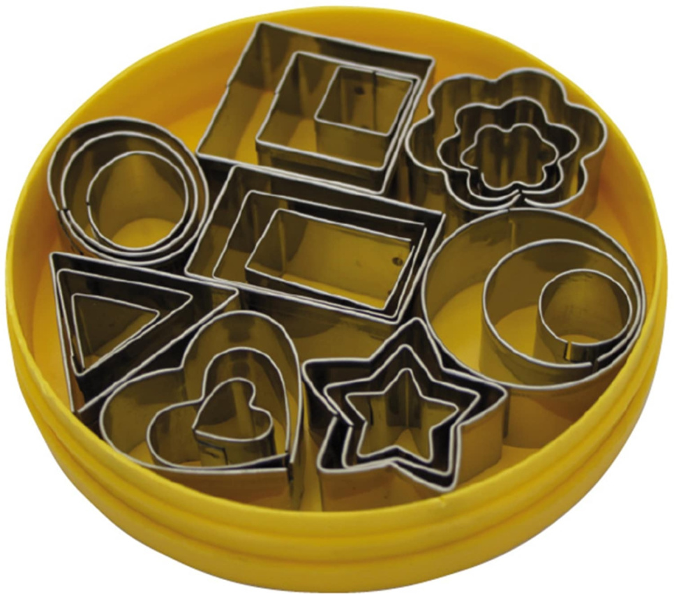 Kleine Ausstecher, gemischte geometrische Formen in mehreren Größen, Set mit 24 Teilen - Schneider in der Gruppe Backen / Backutensilien / Ausstecher & Stanzringe bei The Kitchen Lab (2254-33787)