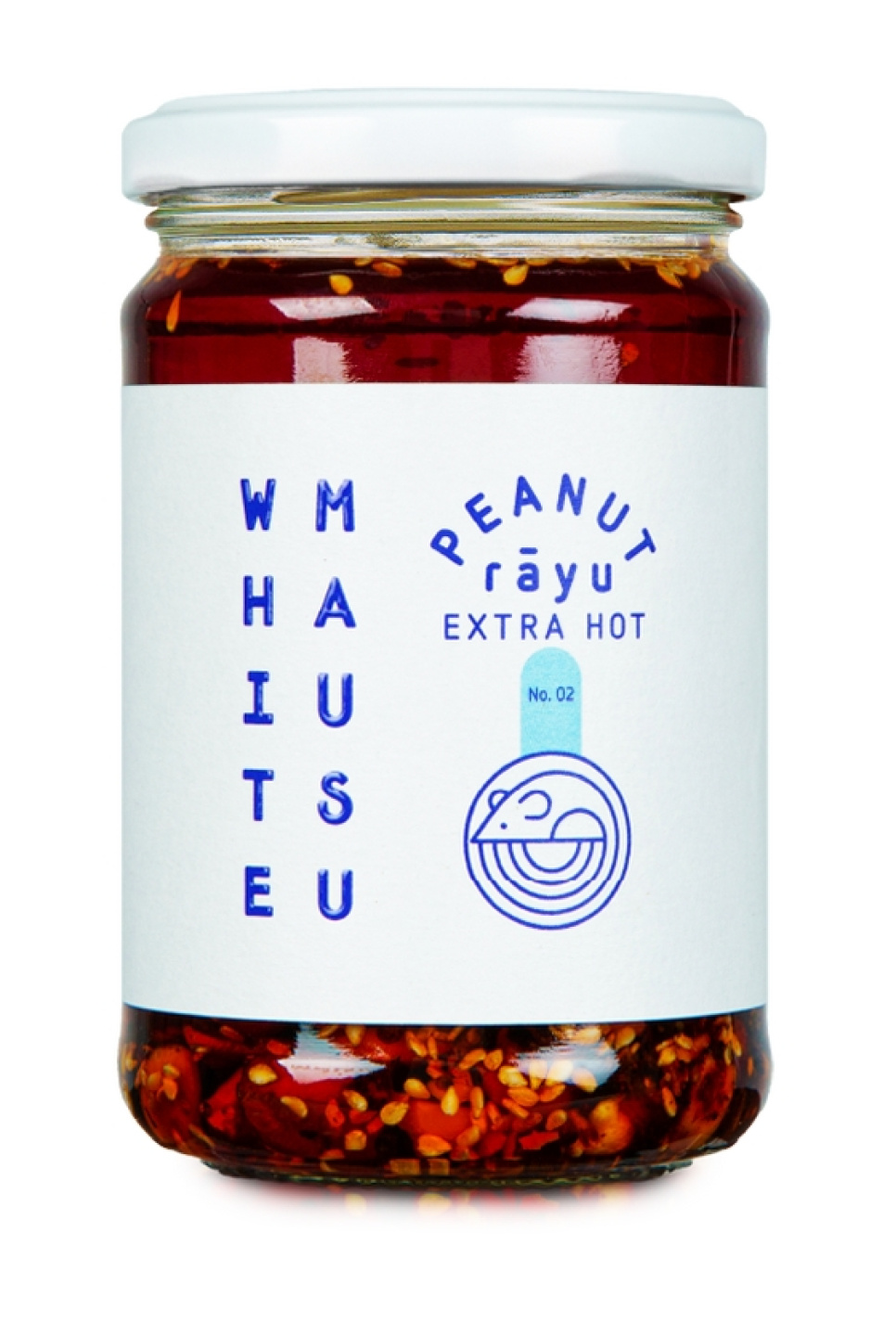 Extra Hot Peanut Rãyu, Knuspriges Chiliöl mit Erdnüssen und Sesam, 240 g - White Mausu in der Gruppe Kochen / Küchenutensilien / Asiatische Küche bei The Kitchen Lab (2255-33175)