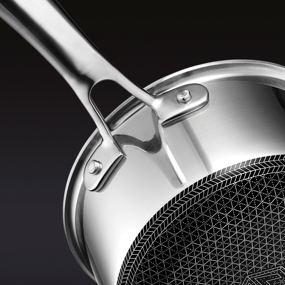 Kochtopf mit Glasdeckel, antihaftbeschichtet, 1 L - Hexclad