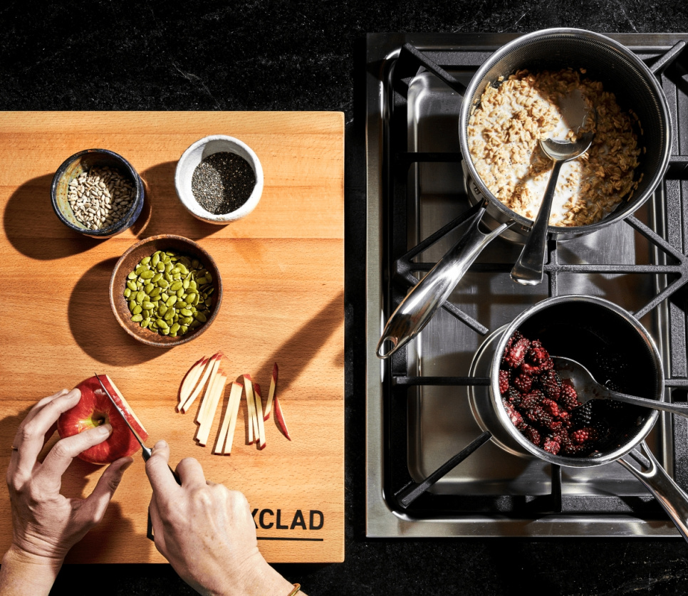 Kochtopf mit Glasdeckel, antihaftbeschichtet, 1 L - Hexclad