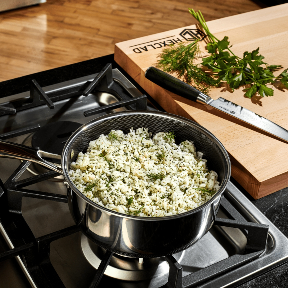 Kochtopf mit Glasdeckel, antihaftbeschichtet, 2,8 L - Hexclad