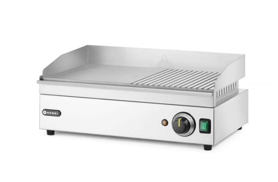 Elektrische Grillplatte 50/50 51,8 x 33 cm, Kitchen Line - Hendi