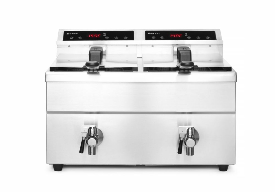 Induktionsfriteuse 2 x 8 L, Profi Line - Hendi